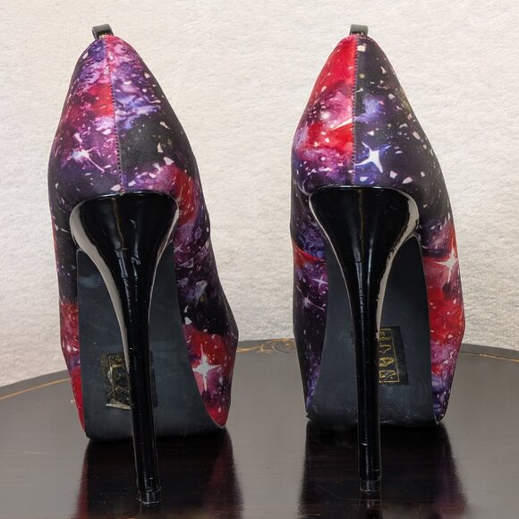 Shoe Dazzle Open Toe Slip on Stiletto High Heel Platform pumps Size 9 - Picture 7 of 11